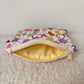 Quilted Zipper Coin Purse - Hearts (Yellow)