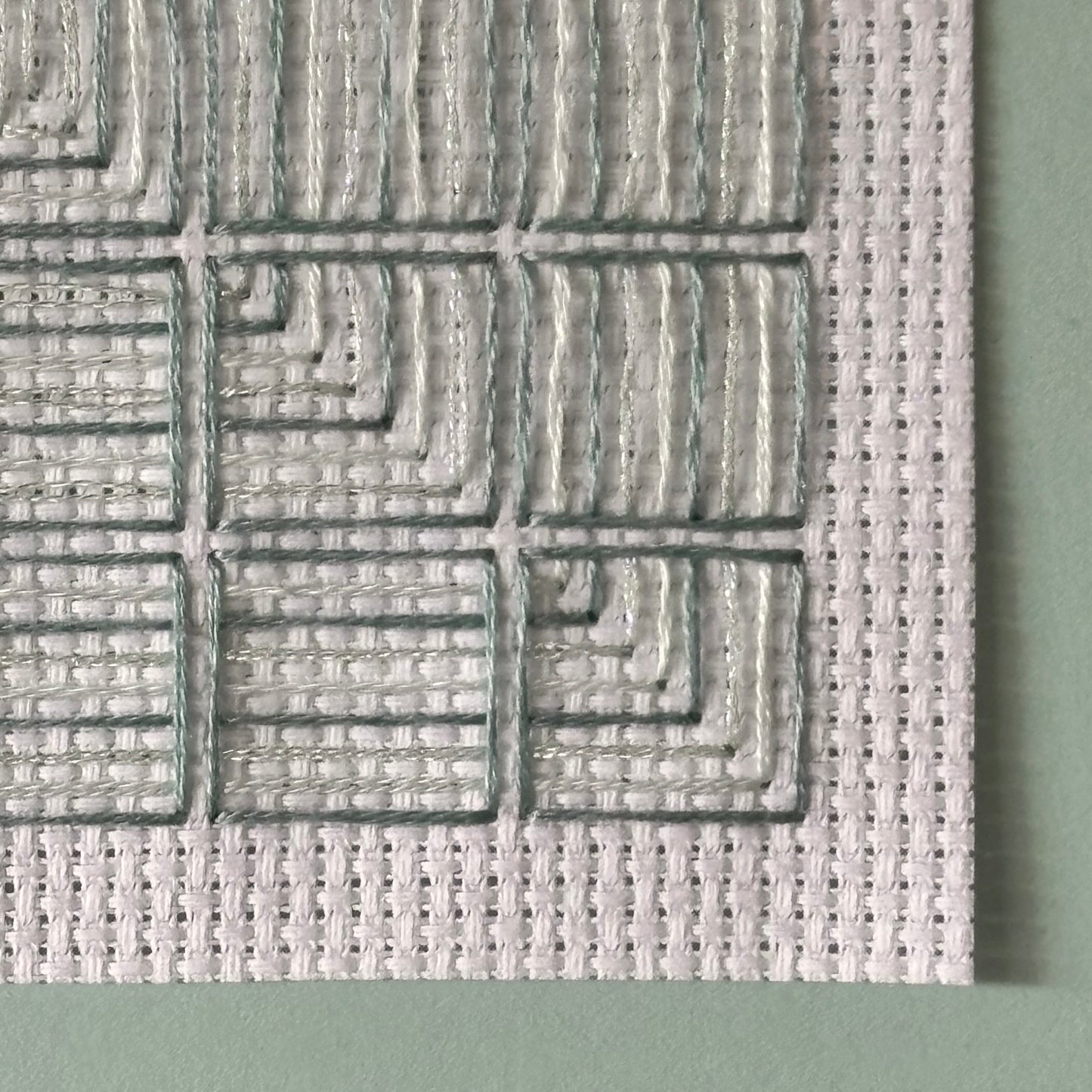 HANDMADE ART - Teal Rectangle