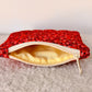 Quilted Zipper Coin Purse - Red Floral