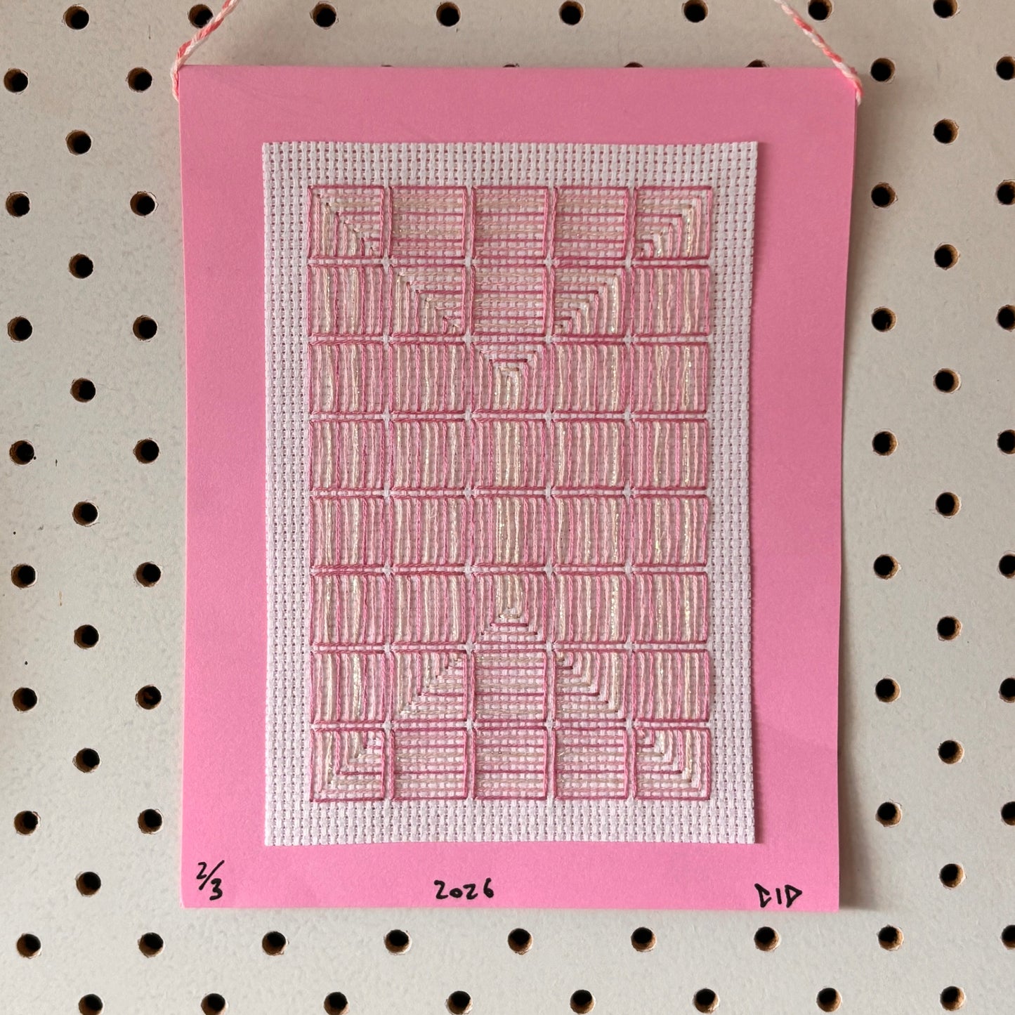 HANDMADE ART - Pink Rectangle