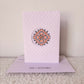 HANDMADE BLANK CARD - Black + Orange Sphere Art