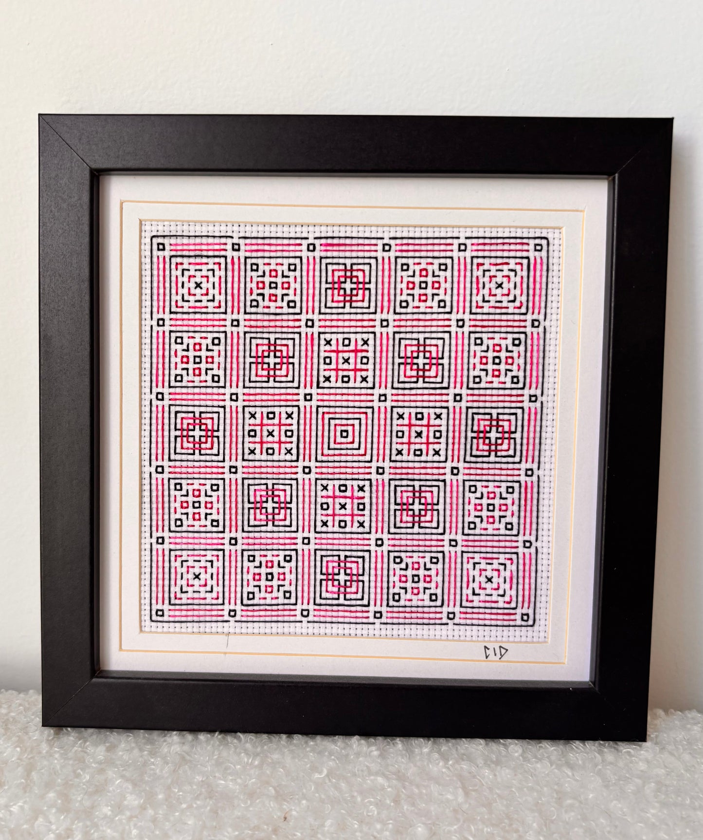 Pink + Black Squares