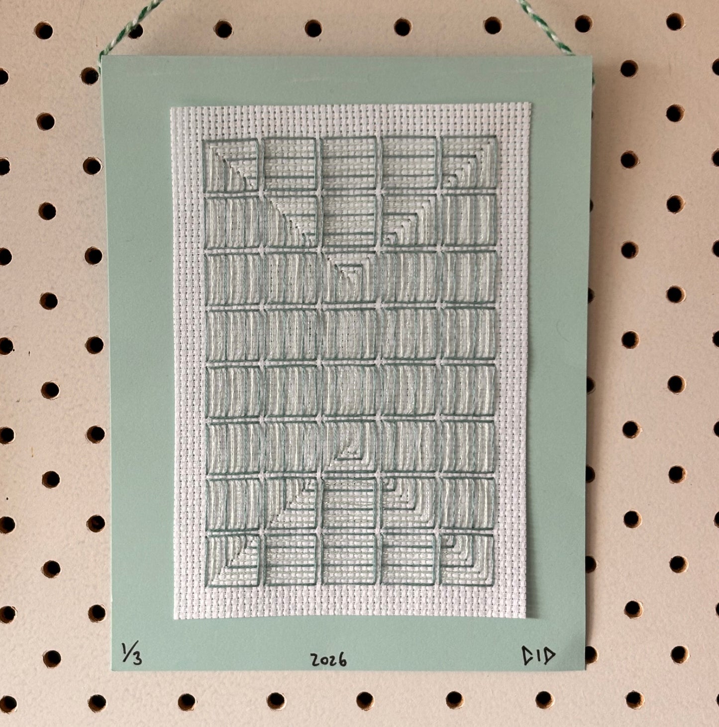 HANDMADE ART - Teal Rectangle