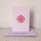 HANDMADE BLANK CARD - Pink Sphere Art