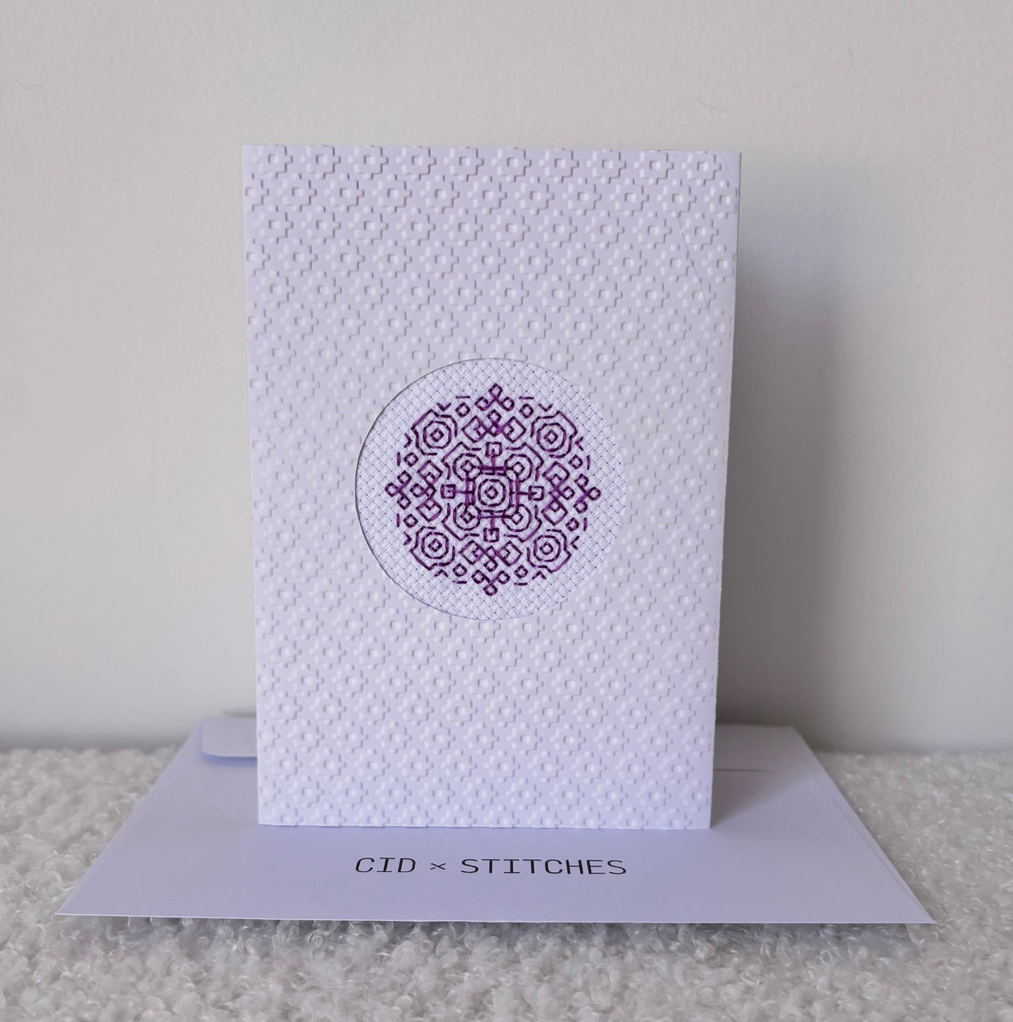 HANDMADE BLANK CARD - Purple Sphere Art