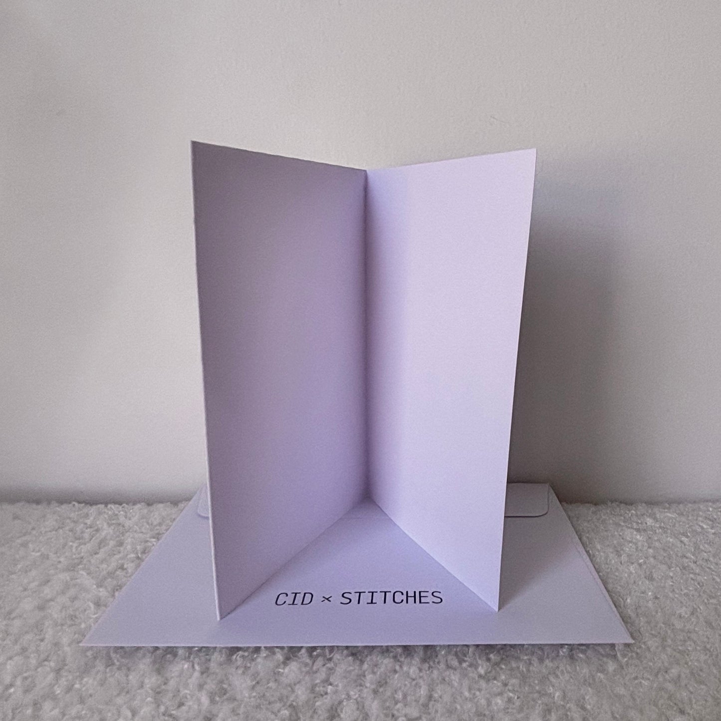 HANDMADE BLANK CARD - Purple Sphere Art