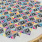 DIAMOND SQUARES : RAINBOW ON WHITE